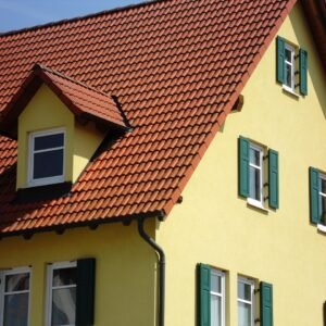 house, yellow, facade, roof, new building, rehabilitation